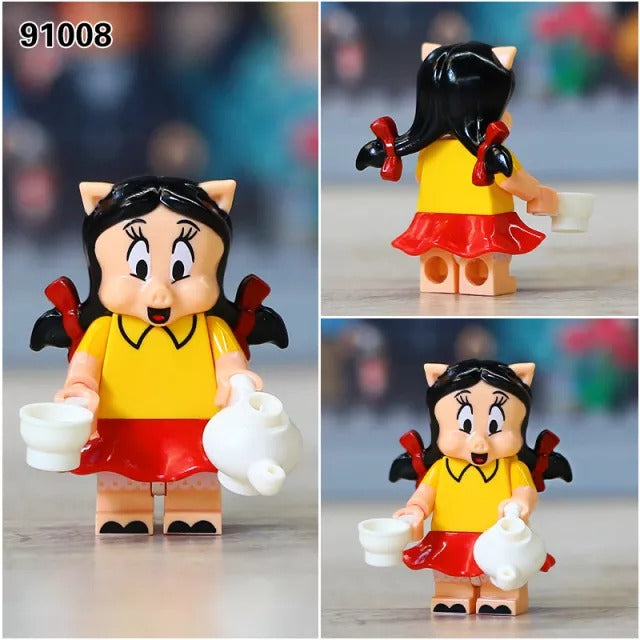 Disney Anime Bricks Mini Figures Building Blocks Cartoon Petunia Porky Pig Tasmanian Devil Mini Looney Tunes