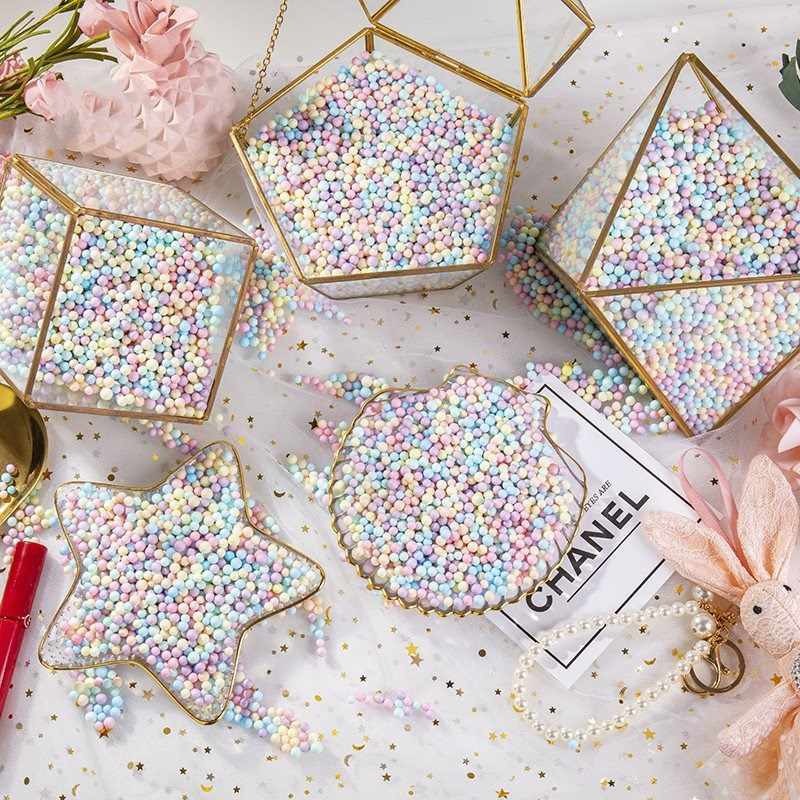 Rainbow Styrofoam Ball 2-6mm 12g pack mini ball for decoration, slime, surprise box