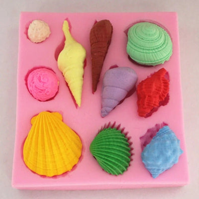 SEASHELLS SILICONE MOULD - 10 DESIGNS