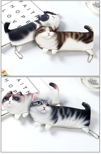 Cat Meow Kucing Pencil Box Cute Kitty Funny Gift