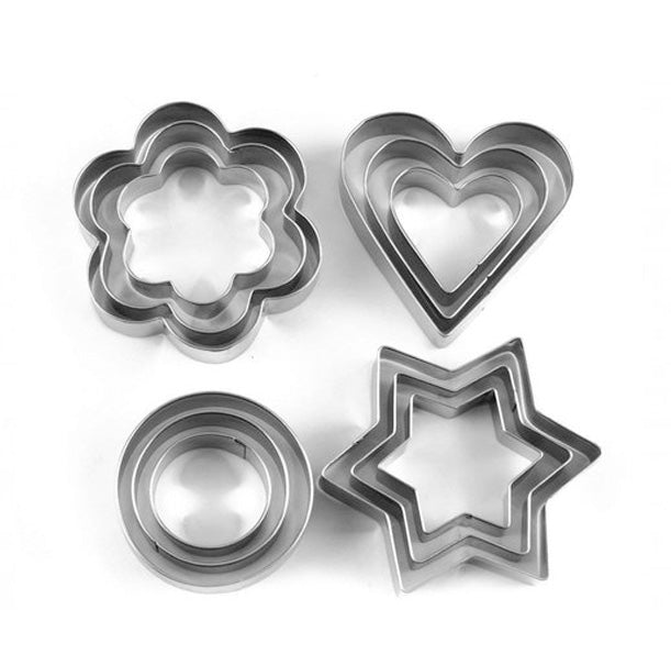 12 Pieces Cookie Cutter Stainless Steel Cookie Cutter with Different Shape