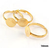 Round Ring Gold Silver Bronze 1pcs Setting DIY Base Ring