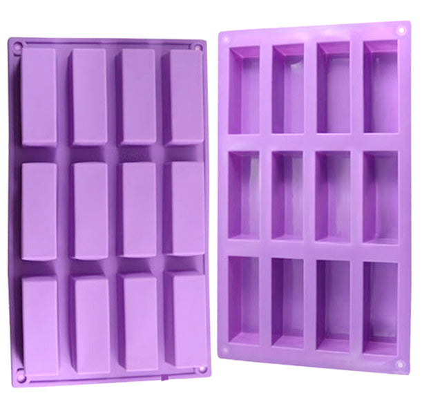 Rectangular bar shape Silicone Mold 12 Cavity Jelly, Pudding, Chocolate