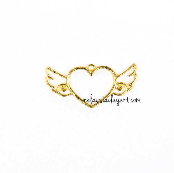 Heart With Angel Wing Setting Design Frame