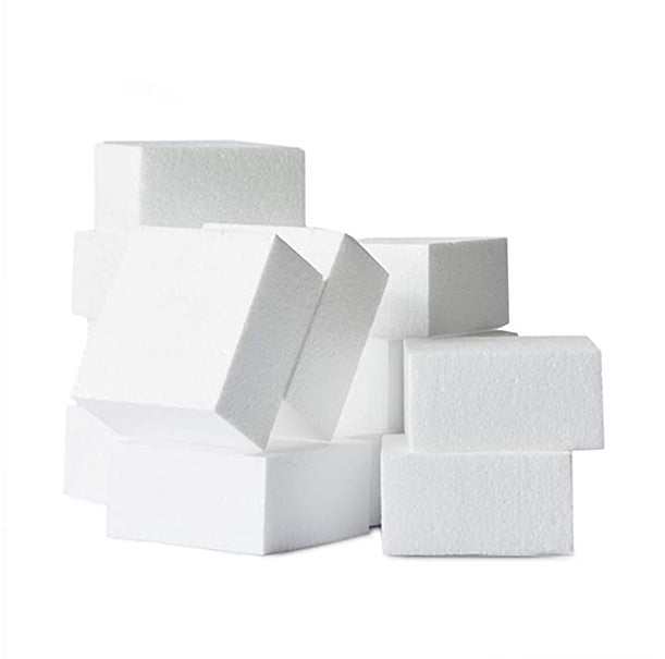 Styrofoam Square Block Shape (25cm x 25cm x 10cm) for Sculpture, Modeling, DIY Arts and Crafts