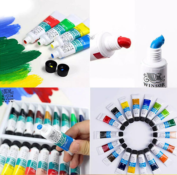 Winsor & Newton Fine Acrylic Color Set of 12 / 18 / 24, 10ML / Tube