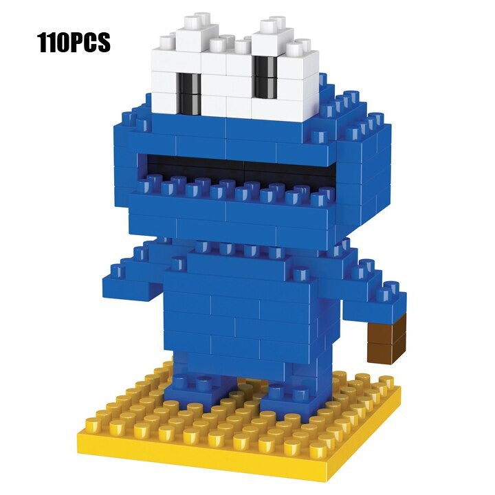 Cartoon Micro Diamond Block Street Figures Building Bricks Big Elmo Bird Cookie Monsters Nanobricks Toys