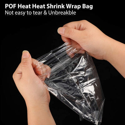 POF Heat Shrink Wrap Bag, heat sealing packaging ,box, container, books, shoes, hamper, bottle, gift boxes