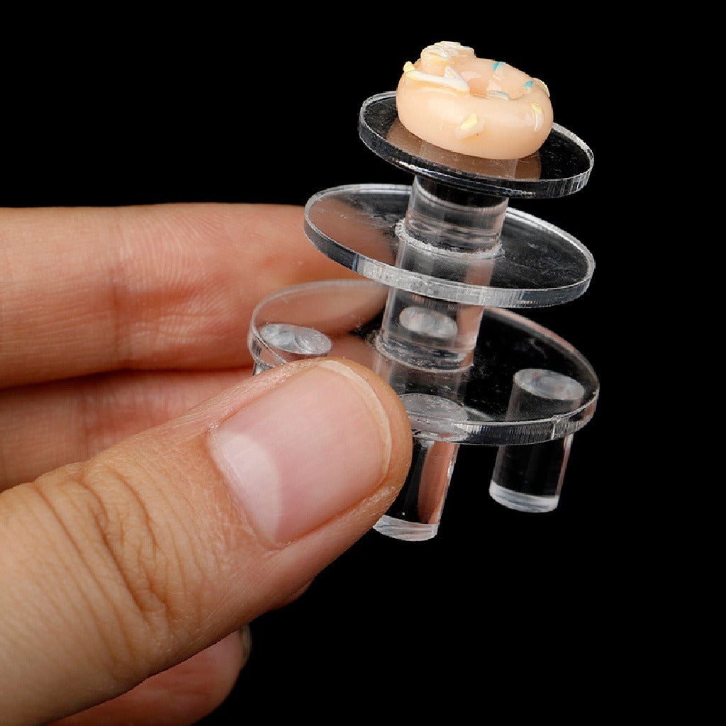 1 x Miniature Acrylic Dessert Pan Cake Stand