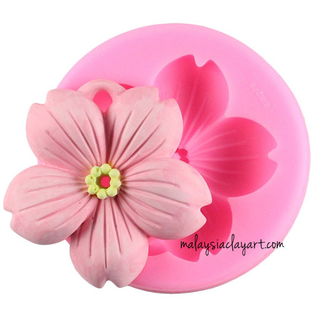 Sakura Flower Shaped Silicone Mold - 1 Cavity
