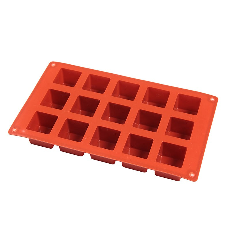 Square 15 cavity Silicone Mold Chocolate, Pudding, Soap Making
