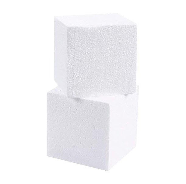 Styrofoam Square Block Shape (10cm) for Sculpture, Modeling, DIY Arts and Crafts