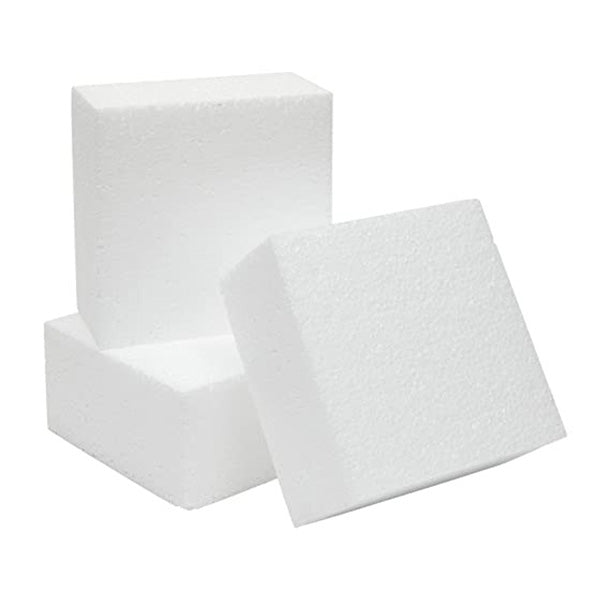 Styrofoam Square Block Shape (25cm x 25cm x 10cm) for Sculpture, Modeling, DIY Arts and Crafts