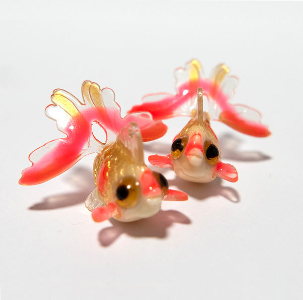 Mini Goldfish Pendants Charm Acrylic Earrings Adorable Jewelry Handmade Accessories