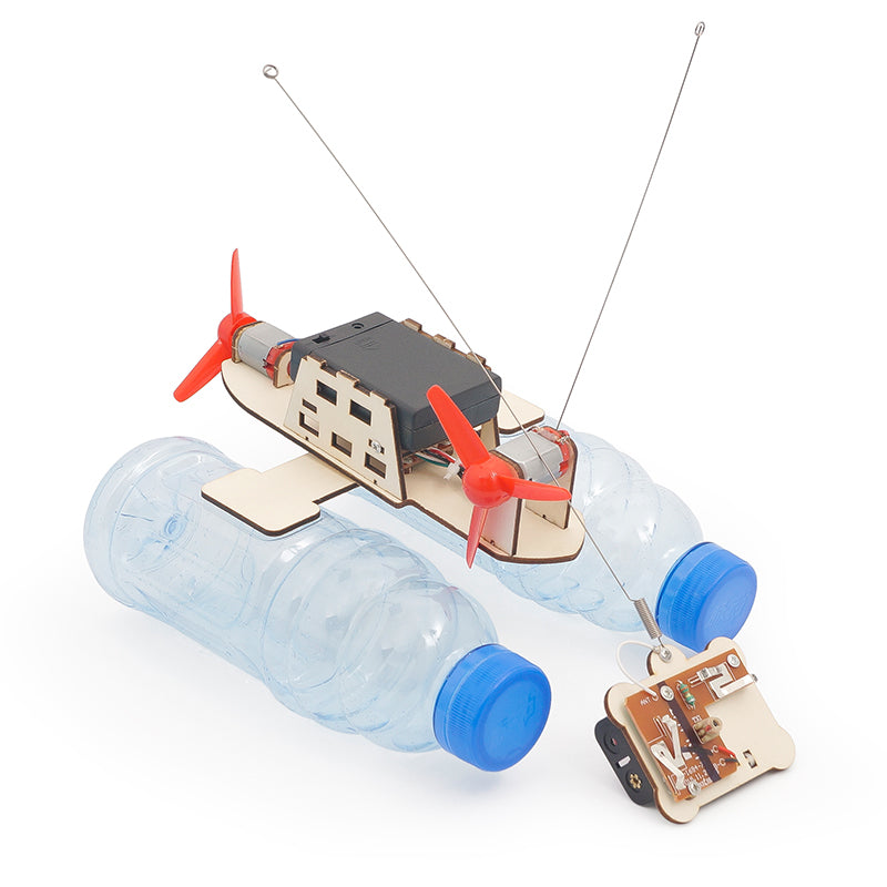 Remote Control Wind Ship DIY Puzzle Pack STEM Toy | Science Education Set with Robotic Project | Rbt School Project