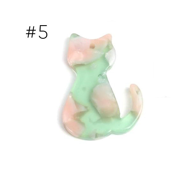 Cat Pendants Charm Acrylic Earrings Adorable Jewelry Handmade Accessories