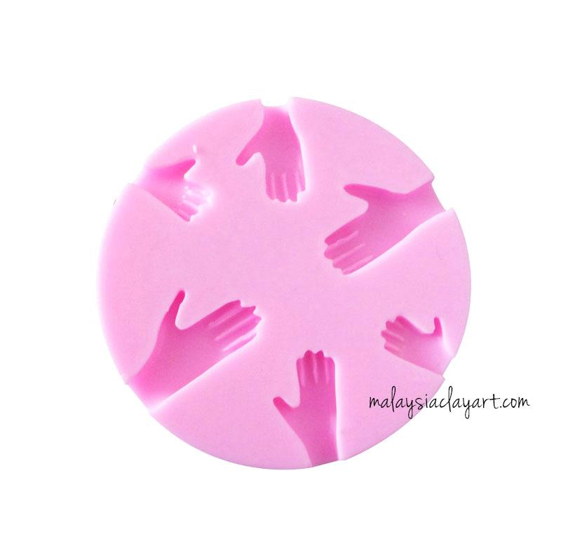 Small Hand Silicone Mold - 6 Cavity