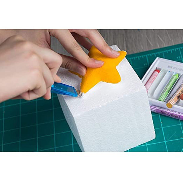 Styrofoam Square Block Shape (10cm) for Sculpture, Modeling, DIY Arts and Crafts