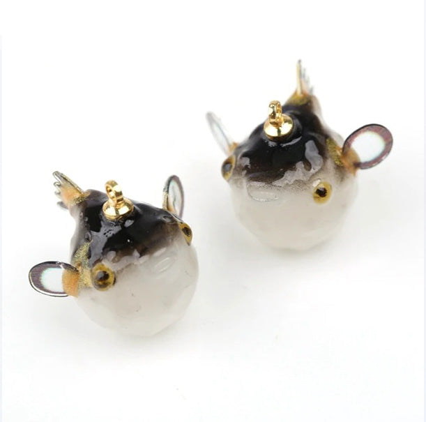 Mini Goldfish Pendants Charm Acrylic Earrings Adorable Jewelry Handmade Accessories
