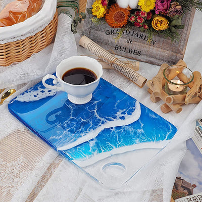 Cutting Board Epoxy Resin Silicone Molds for Serving Tray Platter Concrete Cement Clay