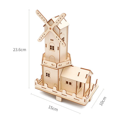 Dutch Windmill DIY Puzzle Pack STEM Toy | Science Education Set with Robotic Project | Perfect for Rbt School Project
