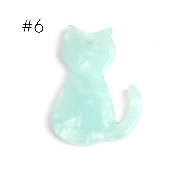 Cat Pendants Charm Acrylic Earrings Adorable Jewelry Handmade Accessories