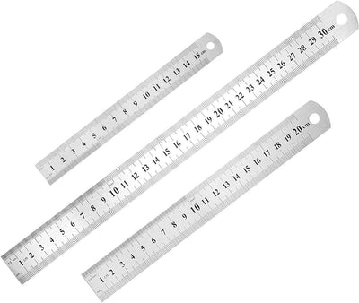 Stainless Steel Metal Ruler, Pembaris besi 15cm / 20cm / 30cm