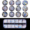 Holographic Accessories Set Of 12 for epoxy, Diy accessories shell, love assorted design