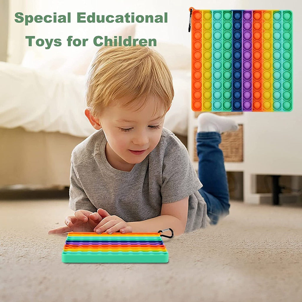 Rainbow Pop it Bubble fidget toys Among Us Unicorn Love