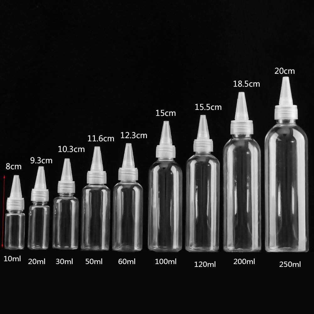 Transparent Clear Plastic Squeeze Dropper Bottle Travel Empty Container for Ink Glue Paint Liquid
