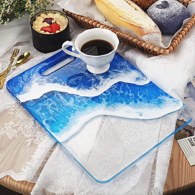 Cutting Board Epoxy Resin Silicone Molds for Serving Tray Platter Concrete Cement Clay