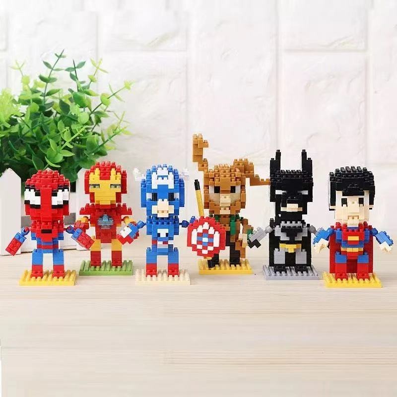 Micro Blocks Marvel Superhero Series Mini Buildings Nano Avengers Blocks Toy