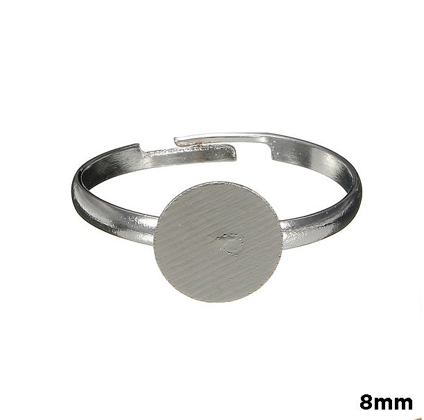 Round Ring Gold Silver Bronze 1pcs Setting DIY Base Ring