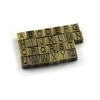A-Z Alphabet Letter Charms Cubic Beads Bronze Vintage Zakka