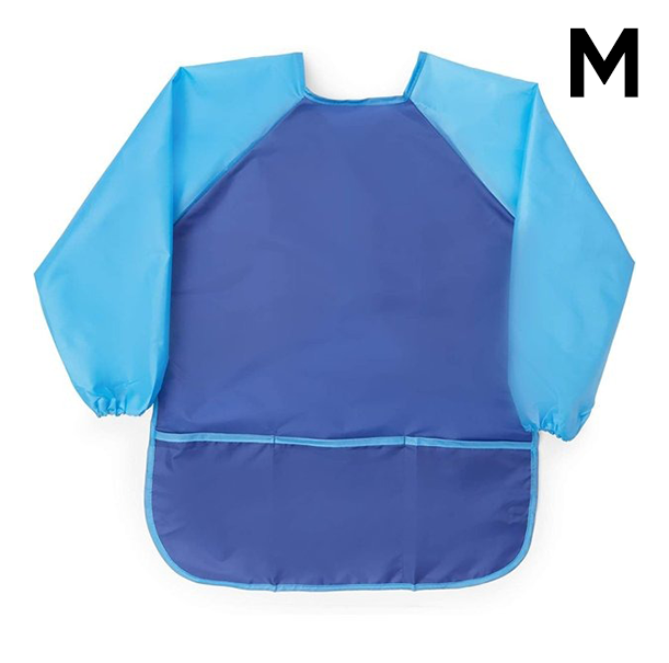 Kids Art Apron Waterproof Artist Painting Long Sleeve with 3 Pockets for Art Craft Cooking and Lab Activity
