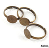 Round Ring Gold Silver Bronze 1pcs Setting DIY Base Ring