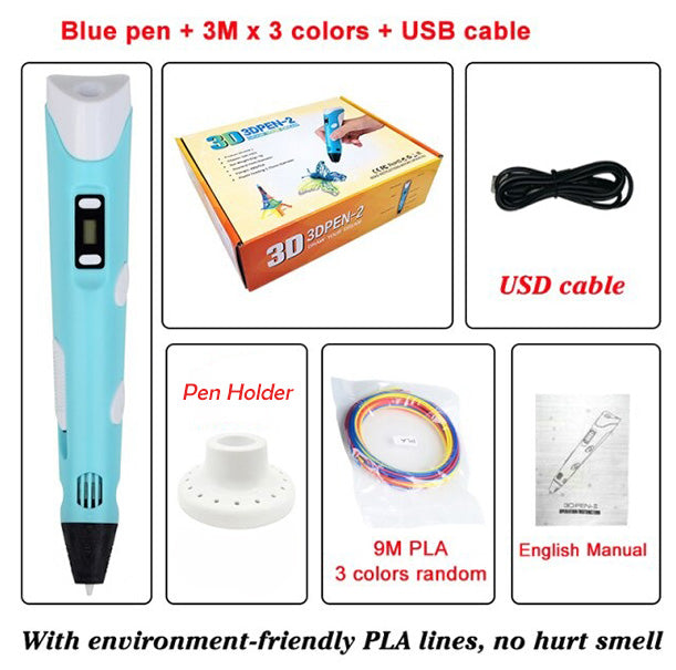 3D pen 3D Printing Pen Starter Set with USB Cable PLA ABS Filament
