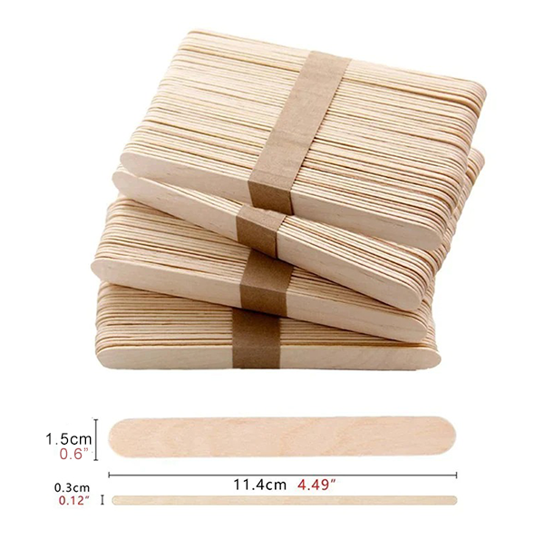 Ice Cream Sticks 50 Pcs Craft Projects, Kids Safe, Natural, Cake Topper Stick