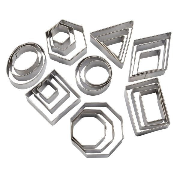 Mini Cookies Cutters Geometric Shapes Stainless Steel 24pcs - Malaysia ...
