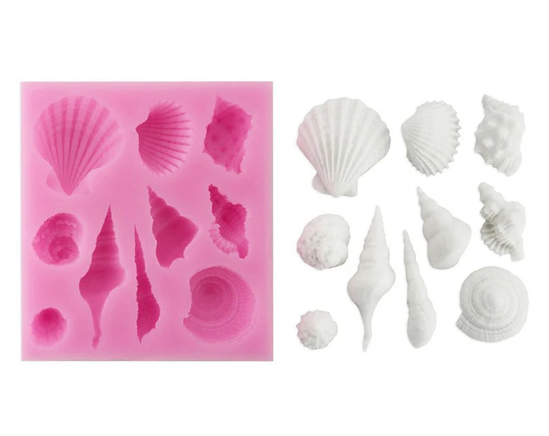 SEASHELLS SILICONE MOULD - 10 DESIGNS