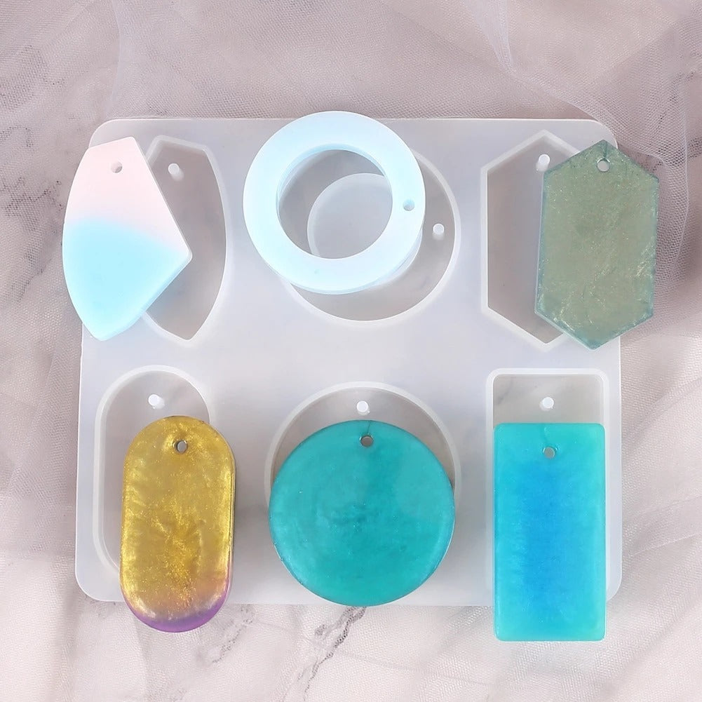 Pendant Necklace 6 Cavity Silicone Mold