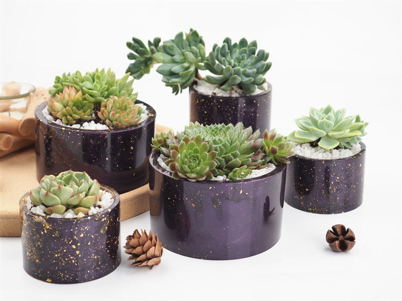 Plant Pots Silicone Molds Succulent Plants Concrete Planter Vase Molds for DIY Gardening Pots Craft Home Decorations