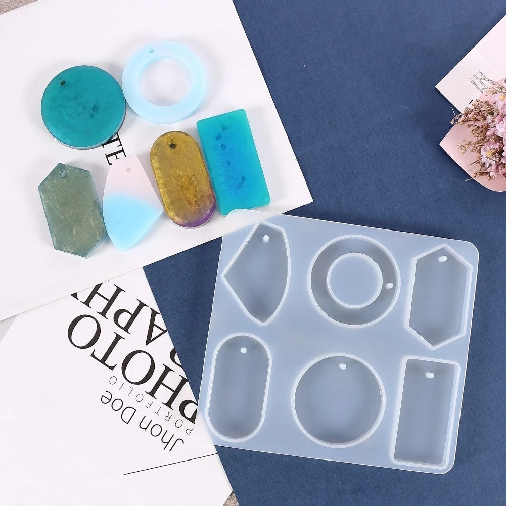 Pendant Necklace 6 Cavity Silicone Mold