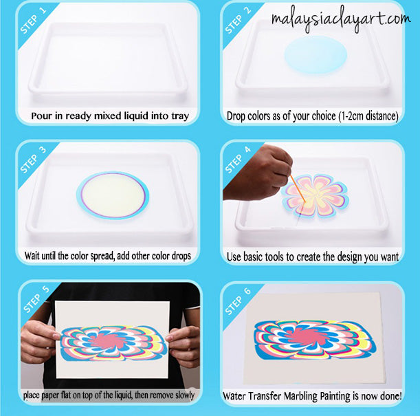Water Transfer Marbling Painting Set