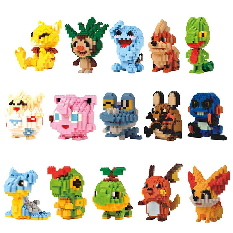 Cartoon Micro Diamond Block pokemon building blocks toy