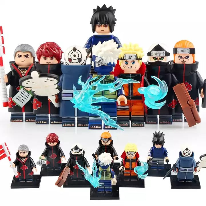 Anime Naruto Series Lego Minifigures Uzumaki Uchiha Obito Sasuke Kakashi WM6105 WM6106 WM6107