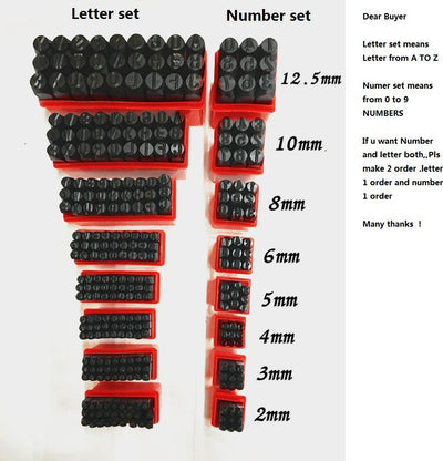 Metal Stamp Set Engraving Letter And Number Punch Set