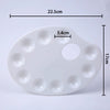 Oval Shape 10 Pots Plastic Mix Paint Palette White Color Tray For Art Paint