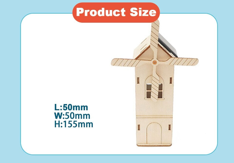 Solar Windmills DIY Pack STEM Toy Kids Science Education Set Rbt Projek Sekolah