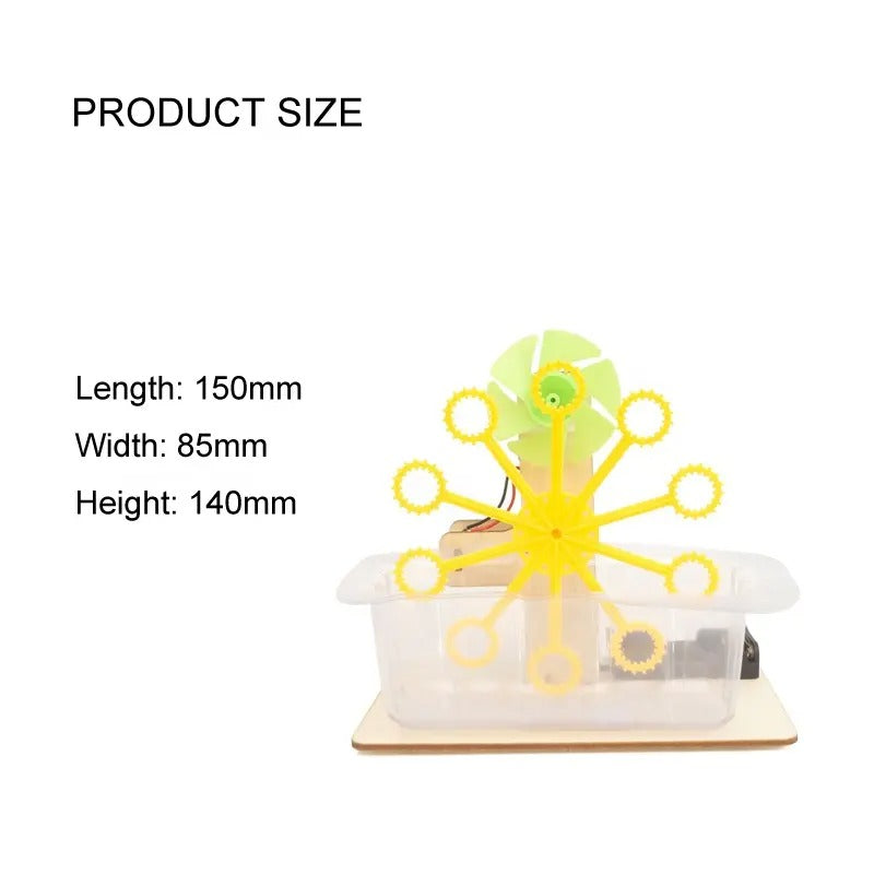 Bubble Blowing DIY Puzzle Pack STEM Toy | Science Education Set with Robotic Project | Perfect for Rbt School Project